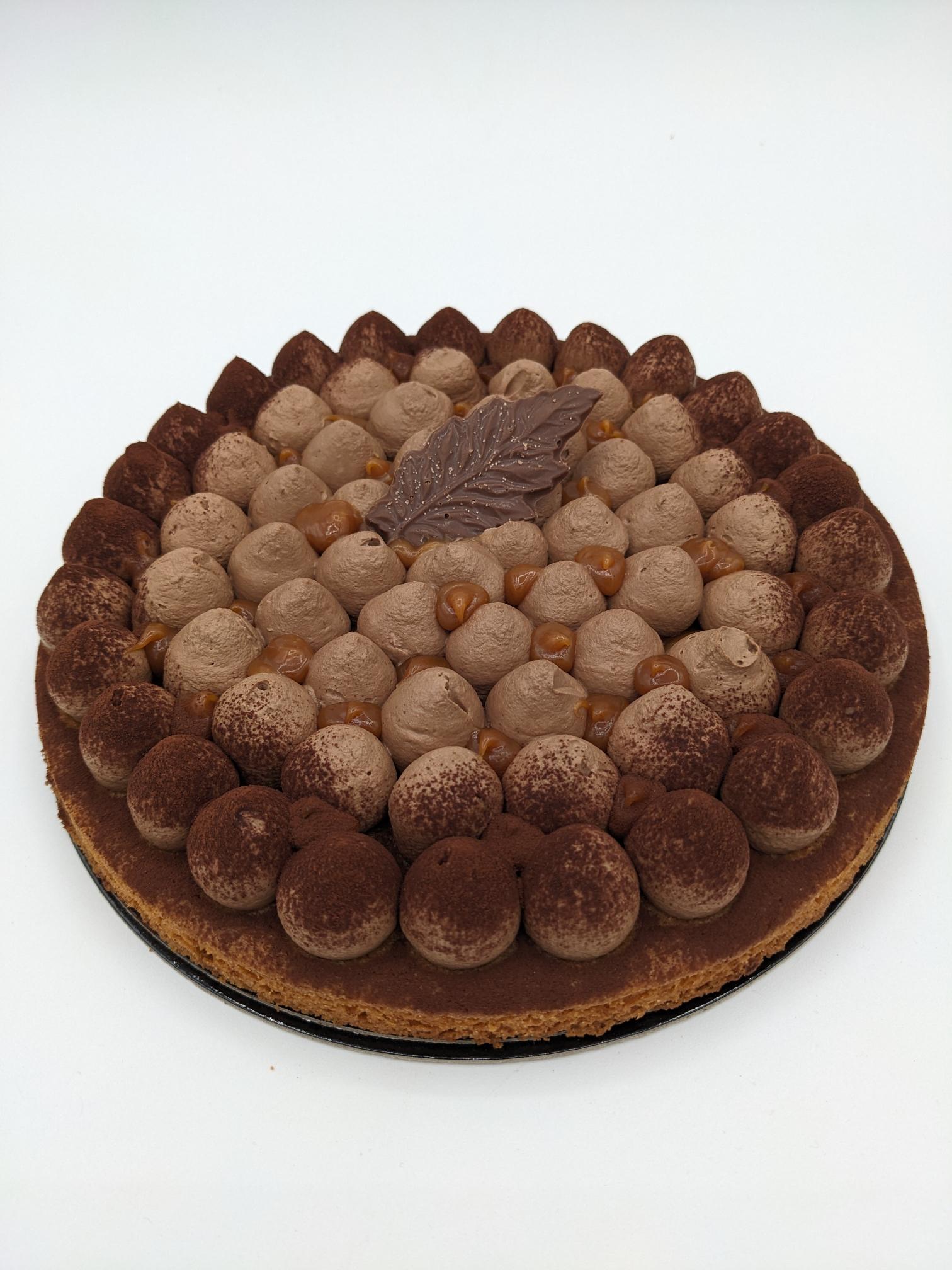 Tarte chocolat noir caramel beurre salé
