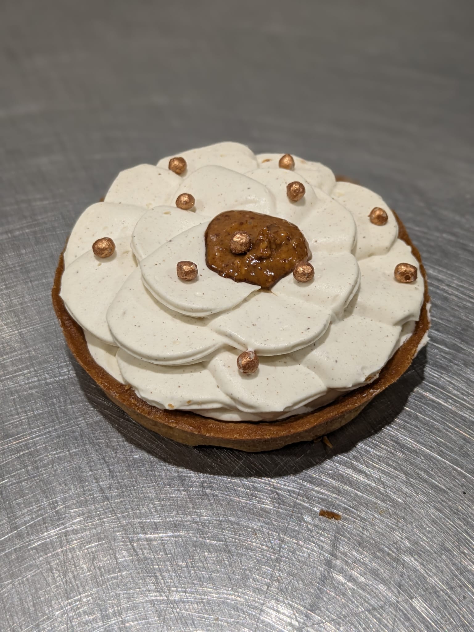 Tartelette vanille praliné